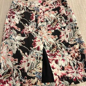 L'AGENCE floral pencil skirt